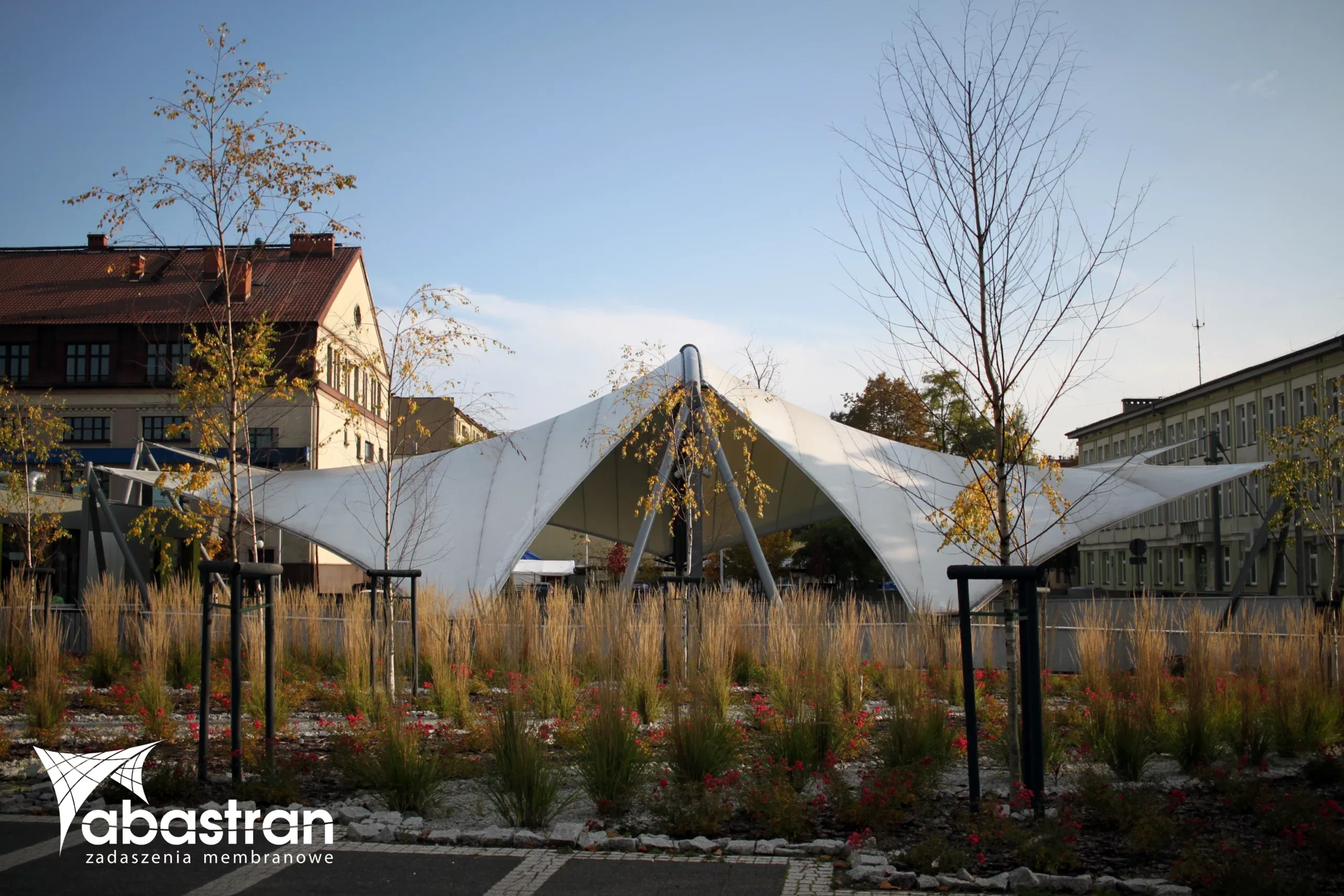 Plac górników Jaworznie – zadaszenie parkingu rowerowego — PVC — Jaworzno, Plac Górników