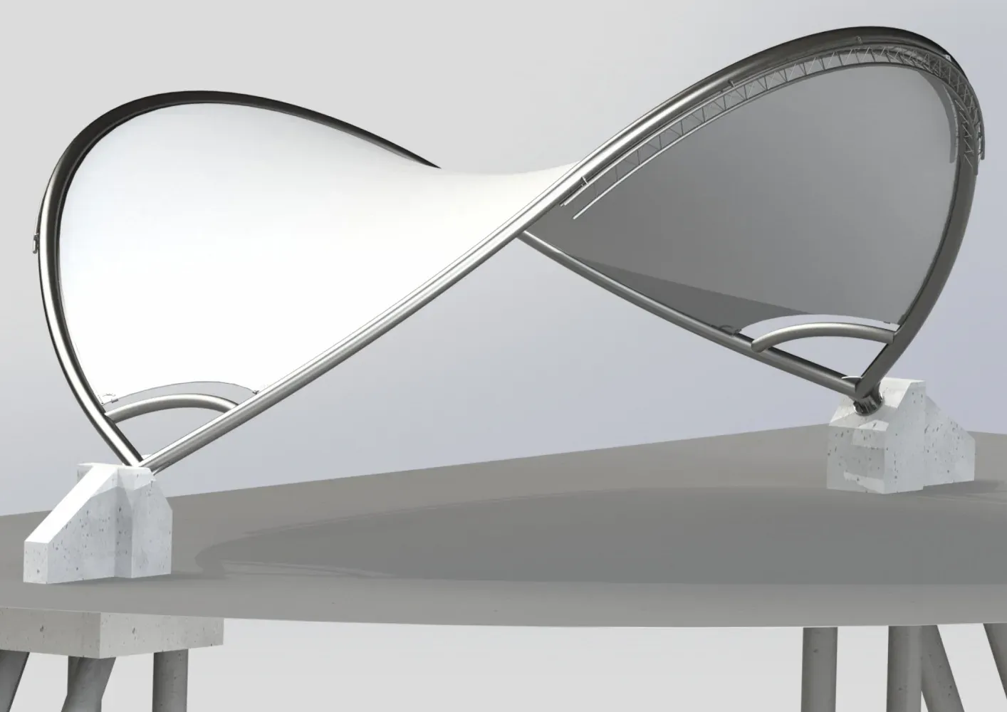 Zadaszenie membranowe Amfiteatru w Tomaszowie Lubelskim — PVC — Tomaszów Lubelski, Polska