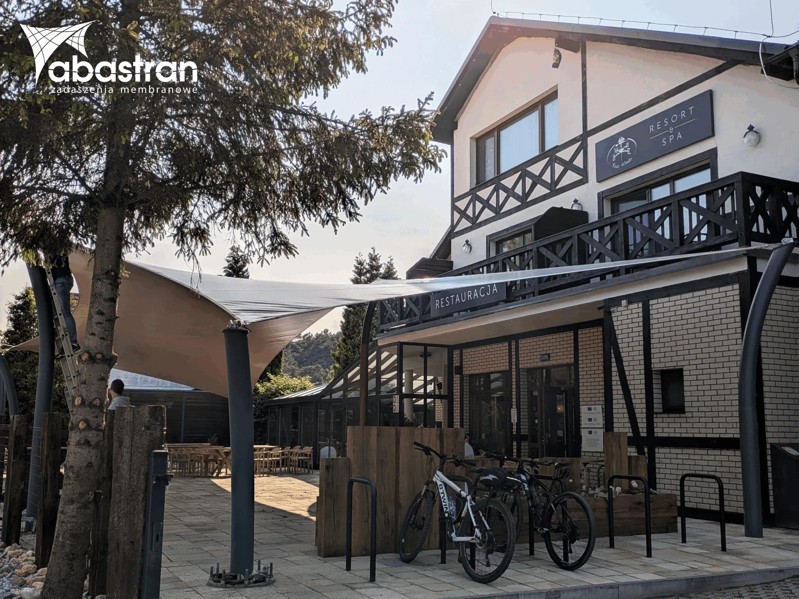 Krynica Morska zadaszenie tarasu restauracji FOUR WINDS — PVC — Krynica Morska, Polska