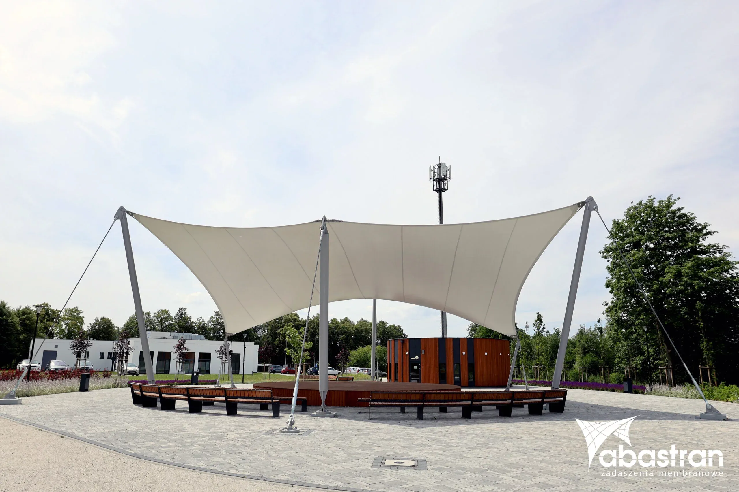 Zadaszenie membranowe amfiteatru – Mieścisko — 2