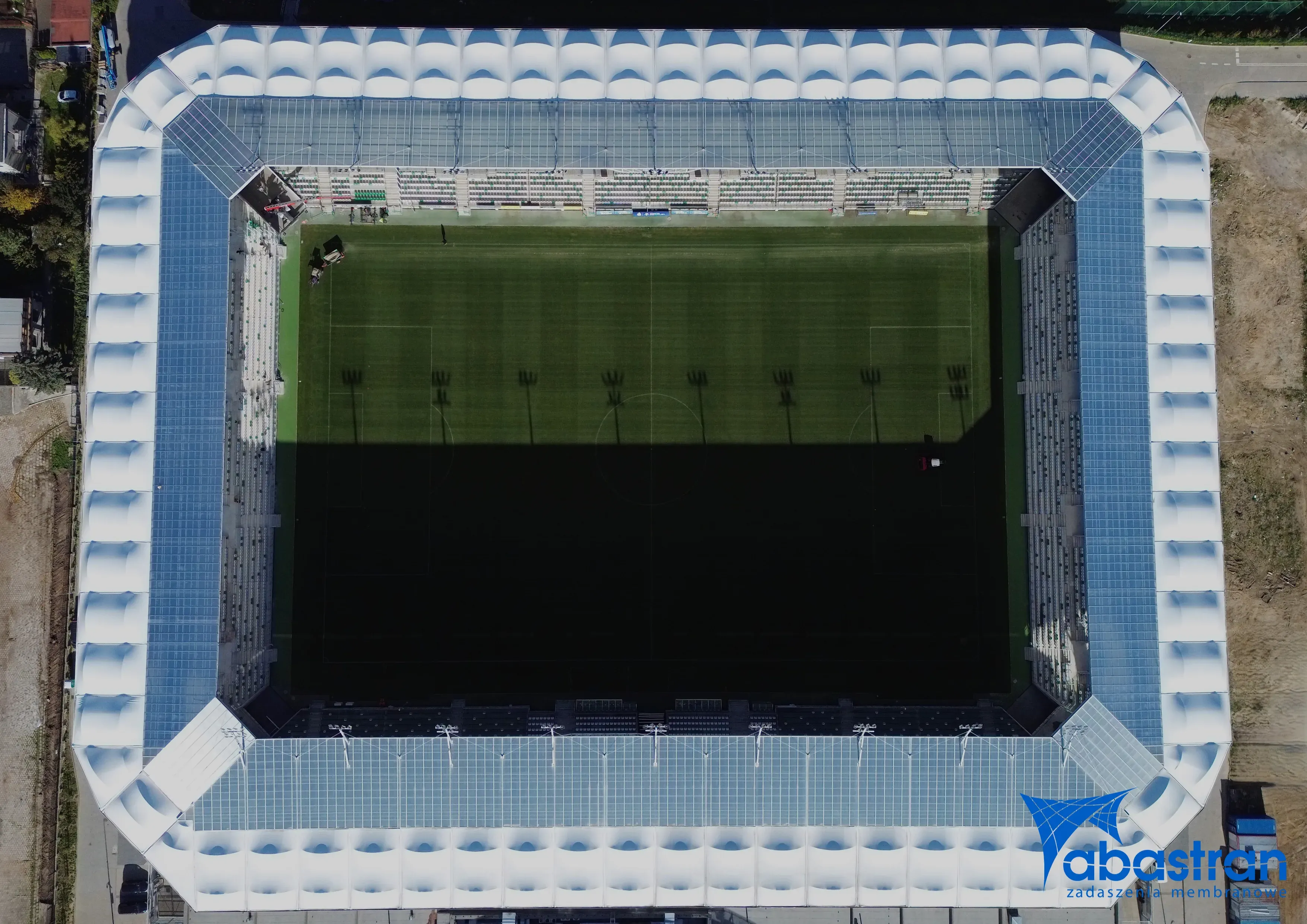 Zadaszenie membranowe stadionu piłkarskiego – trybuna wschodnia i zachodnia w Radomiu — 4