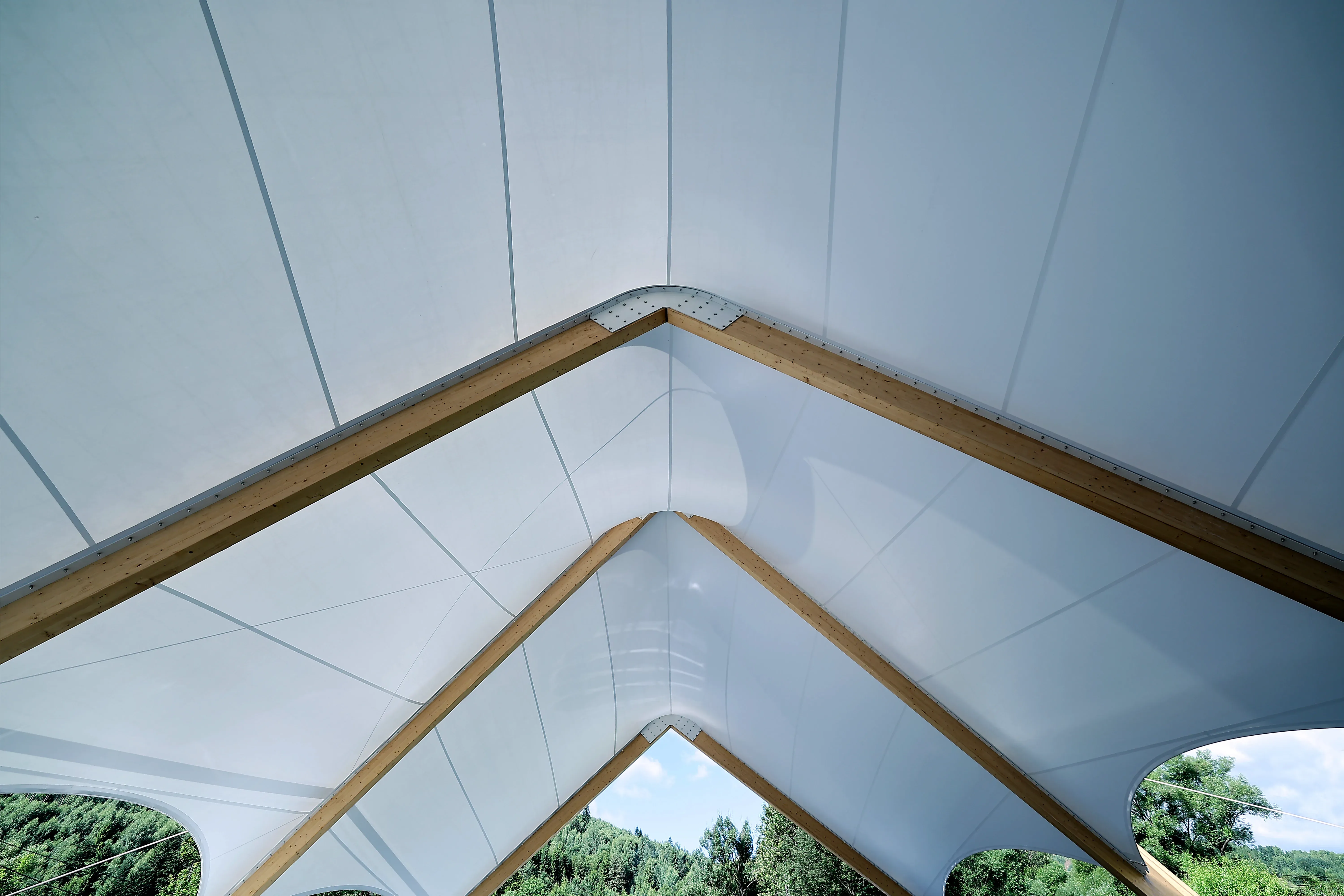 Zadaszenie membranowe widowni przy amfiteatrze w Ujsołach — 4