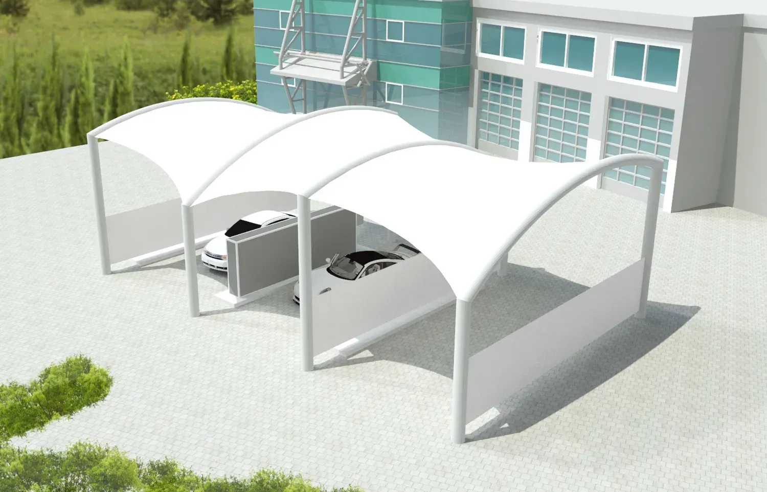 Modułowe zadaszenie myjni samochodowej — 4