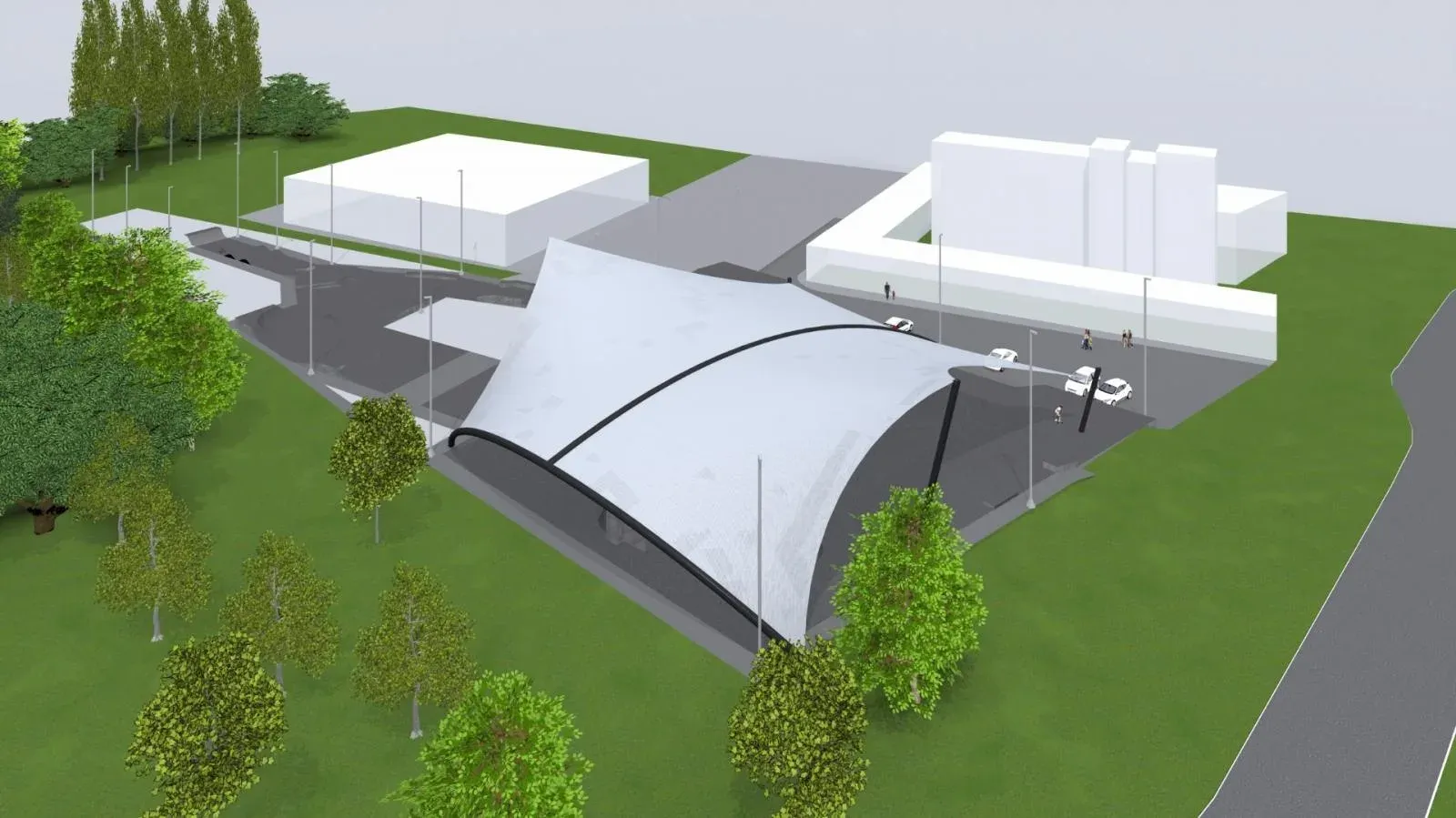 Projekt koncepcyjny zadaszenia skateparku w Piasecznie — 4